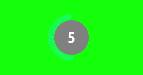Countdown timer from 10 to 0 seconds realtime. Modern flat design of countdown Stock Footage 233545767