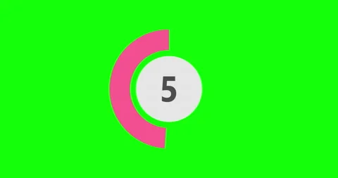 Countdown timer from 10 to 0 seconds realtime. Modern flat design of countdown Stock Footage 235565660