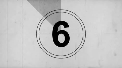 Countdown timer 10 to 0 seconds, Old Vintage Countdown animation Stock Footage 321469793