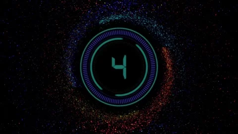 Countdown timer 10 celebration happy new year Stock Footage 296617611