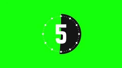 Countdown Timer 10 Seconds with Green Screen Background Vídeos de archivo 310344131