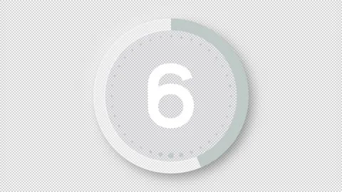 Countdown Timer 10s gray Stock Footage 231574930