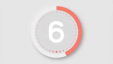 Countdown Timer 10s orange Stock Footage 231691305