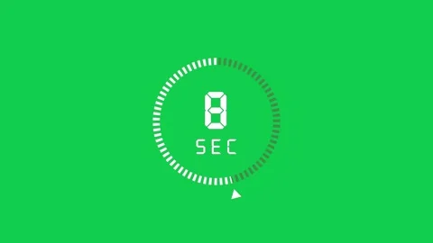 Countdown timer for 15 seconds in a sleek modern style Green screen. Stock Footage 306773085