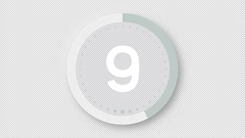 Countdown Timer 15s gray Stock Footage 231610586