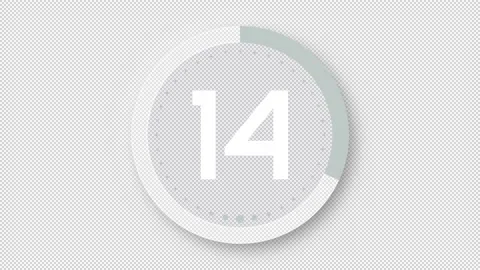 Countdown Timer 20s gray Stock Footage 231611158