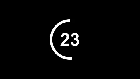 Countdown timer from 25 to 20 seconds circle animation Stock Footage 321294383