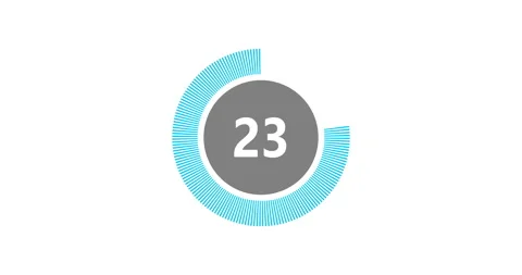 Countdown timer from 30 to 0 seconds realtime. Modern flat design of countdown Stock Footage 232437951