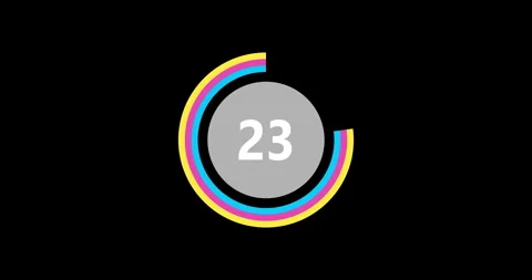 Countdown timer from 30 to 0 seconds realtime. Modern flat design of countdown Video stock 240442591