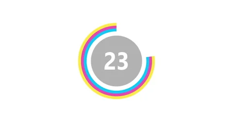 Countdown timer from 30 to 0 seconds realtime. Modern flat design of countdown Video stock 248263309