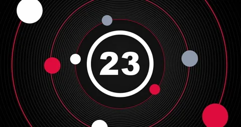 Countdown timer from 30 to 0 seconds in Realtime. Modern flat design of Stock Footage 259762242