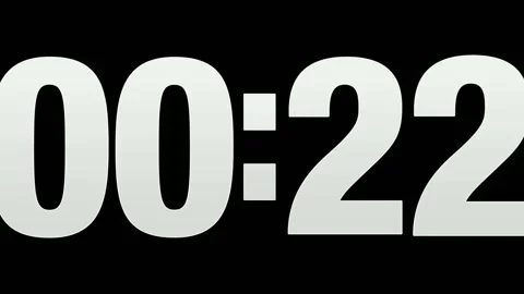Countdown Timer 30 Seconds Digital Clock Display Stockbeeldmateriaal 317448657