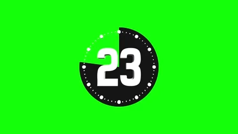 Countdown Timer 30 Seconds with Green Screen Background Vídeos de archivo 310344133