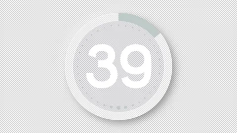 Countdown Timer 45s gray Stock Footage 231613649