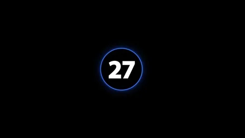 Countdown timer 50 seconds, countdown number 50 to 0 animation. Video stock 321681983