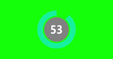 Countdown timer from 60 to 0 seconds realtime. Modern flat design of countdown Stock Footage 237967938
