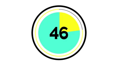 Countdown timer from 60 to 0 seconds real time. Modern flat design of countdown Stock Footage 281800829