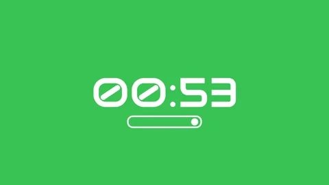 Countdown timer 60 seconds, 1 minute, animation motion graphic Stock Footage 294290435