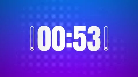 Countdown timer 60 seconds, 1 minute, animation motion graphic Stock Footage 294290688