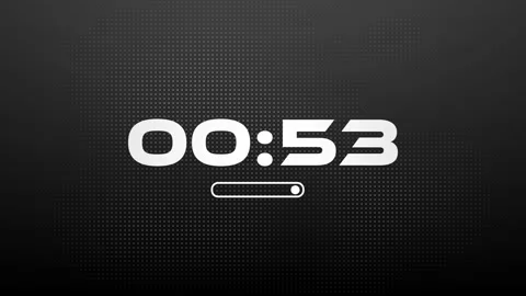 Countdown timer 60 seconds, 1 minute, animation motion graphic Stock Footage 294294849