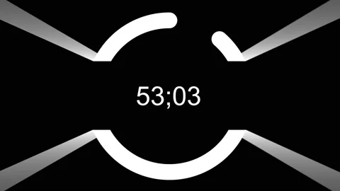 Countdown timer, 60 seconds, 4-part illuminated circle, descending Stock Footage 232364612