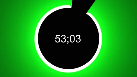 Circular countdown clock, 60 seconds wit, Stock Video