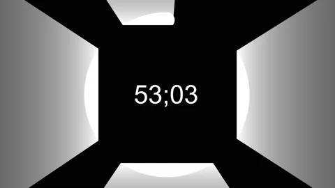 Countdown timer, 60 seconds, square white, decreasing, slow, white backlight Stock Footage 232364581