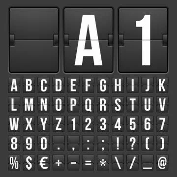 Countdown timer and date, calendar scoreboard Illustrazione stock