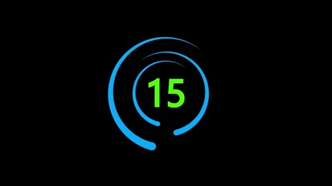 Countdown timer animation from 30 to 0 seconds.Abstract Glowing Neon Counti.. Stock Footage 310154933