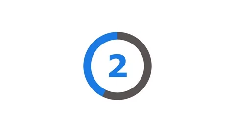 Countdown timer animation from 5 to 0 second on white background Stock Footage 325358474