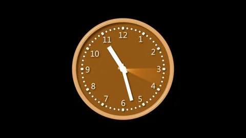 Countdown Timer Animation on Analog Clock, Animated Countdown Clock Isolate.. Vídeos de archivo 309965152
