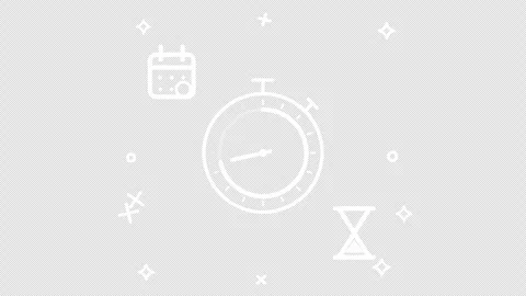 Countdown Timer Animation with Calendar and Checkmark on Transparent Background Video stock 347097537