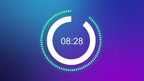 Countdown timer animation, circle element motion graphic design Stock-Footage 166573788