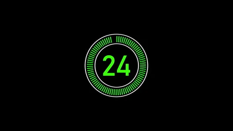 Countdown Timer Animation with Color Changing Ring for Thirty Second Videos Stock Footage 336940780