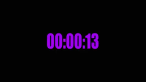 Countdown timer animation color purple. Stock Footage 330543872