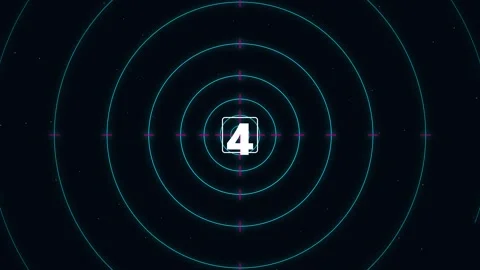 Countdown timer animation with concentric circles in 4K 스톡 동영상 345012748