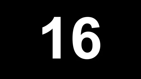 Countdown Timer Animation Counting Down from 30 to 1 on Black Background Stockbeeldmateriaal 320607262