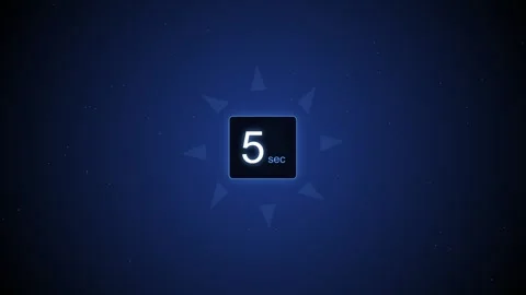 Countdown timer animation featuring glowing blue numbers counting down 動画素材 346430883