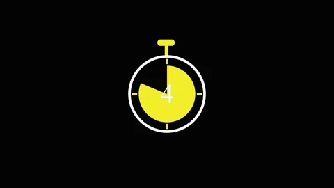 Countdown timer animation with five seconds. Countdown timer digital interf.. Stock Footage 337615595