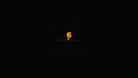 Countdown timer animation with glowing yellow numbers Stock-Footage 346430891