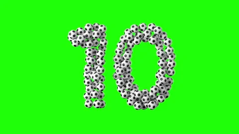 Countdown Timer Animation Made of Morphing Soccer Balls Stock-Footage 277465883