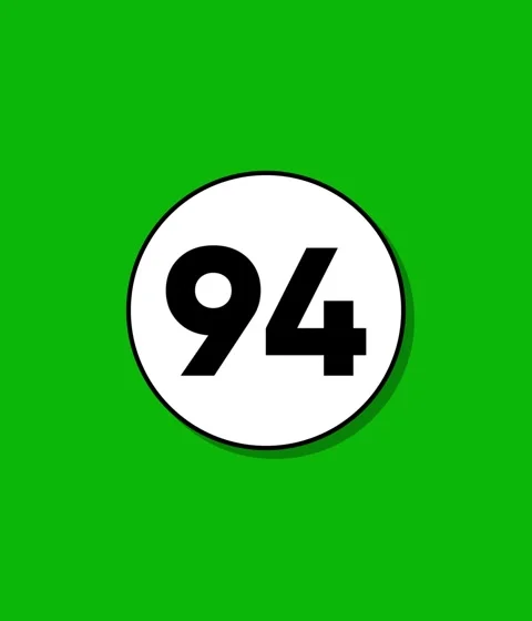 Countdown timer animation from number ninety four on green screen backgroun.. Stock Footage 332396619
