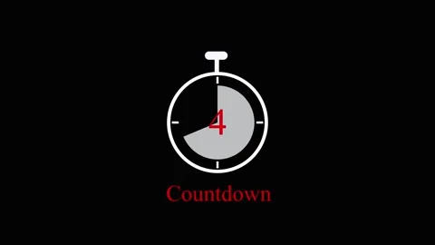 Countdown timer animation with one minute. Countdown timer digital interfac.. Stock Footage 337615603