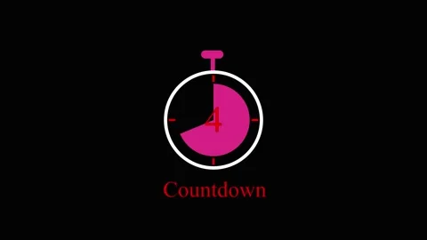 Countdown timer animation with one minute. Countdown timer digital clock in.. Stock Footage 337615605