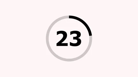 Countdown timer animation from thirty to zero with circular progress. Stock Footage 337444090