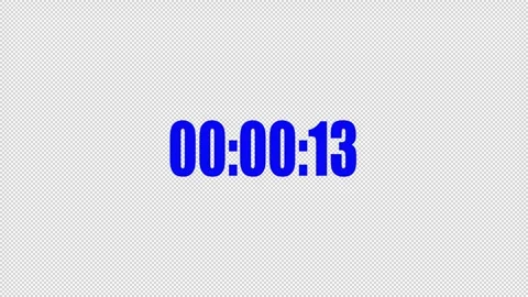 Countdown timer animation with Transparent background Stock Footage 330544002
