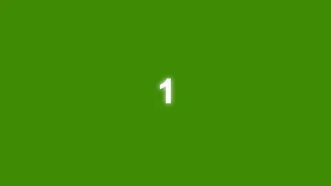 Countdown Timer Animation White Numbers on Green Screen Background Stock Footage 333899582