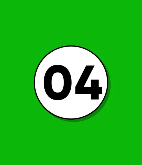 Countdown timer animation from zero to four on green background with white .. Stock Footage 332396363