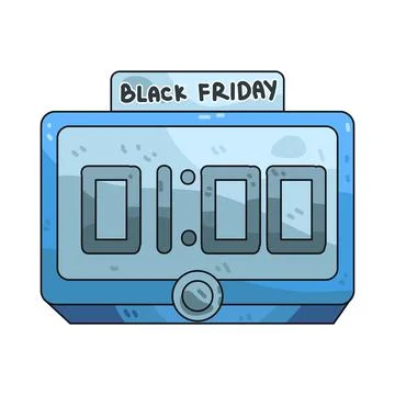 Countdown Timer Black Friday illustration Stock Illustration