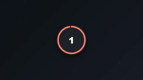 Countdown timer with circular progress bar counting down 動画素材 346430917